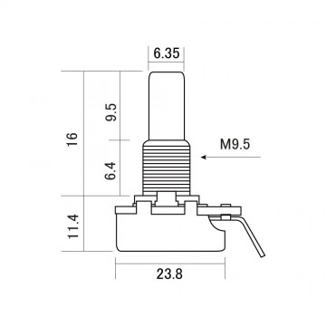 CTS Potenciómetro A1M Corto