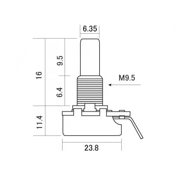 CTS Potenciómetro A1M Corto