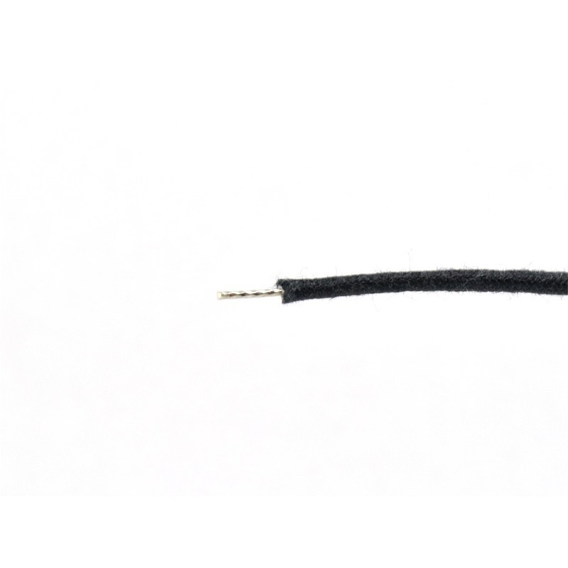 Cable para circuitos AWG22 Textil Vintage Negro 1m(DESC)