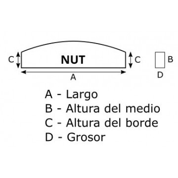 Nut/Cejuela de bronce para guitarra 43mm (DESC)