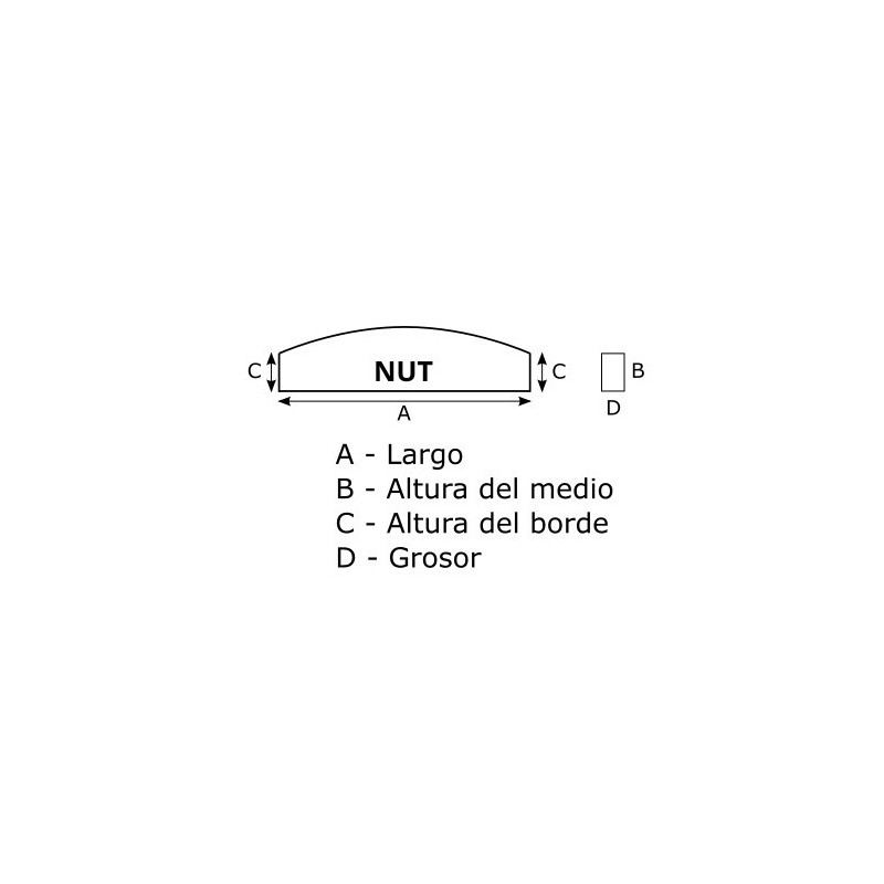 Nut/Cejuela de bronce para guitarra 43mm (DESC)