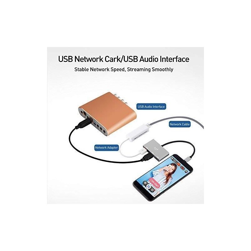 Cable Adaptador USB 2.0 Interfaz Audio OTG2