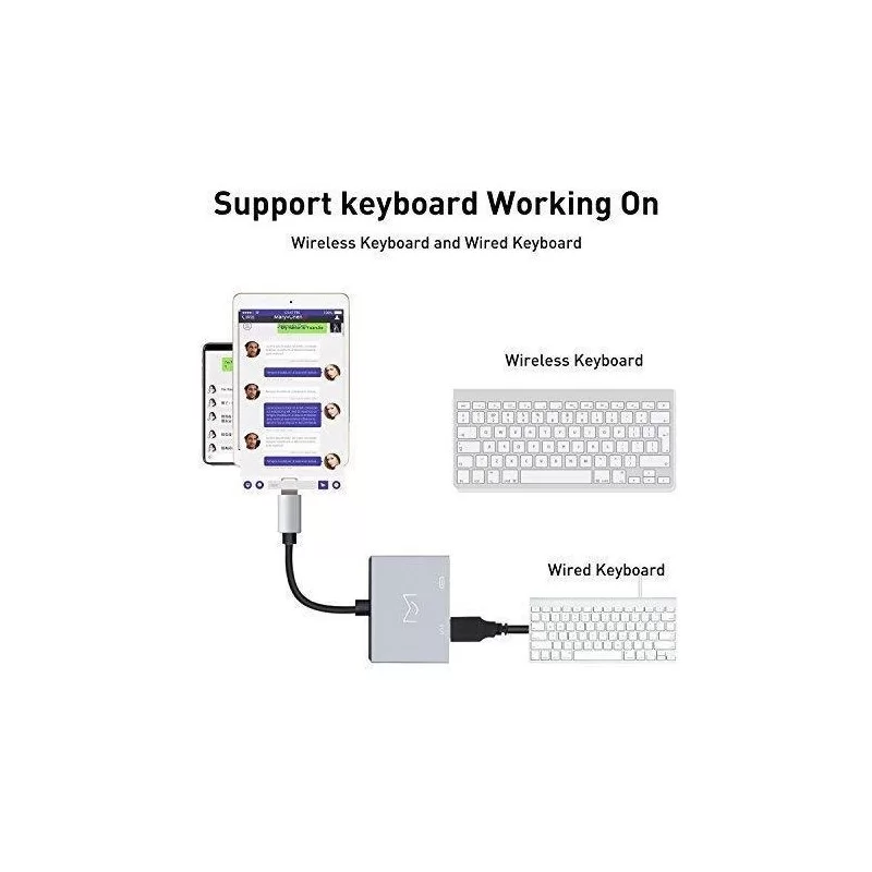 Cable Adaptador USB 2.0 Interfaz Audio OTG