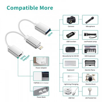 Cable Adaptador USB Extensión OTG