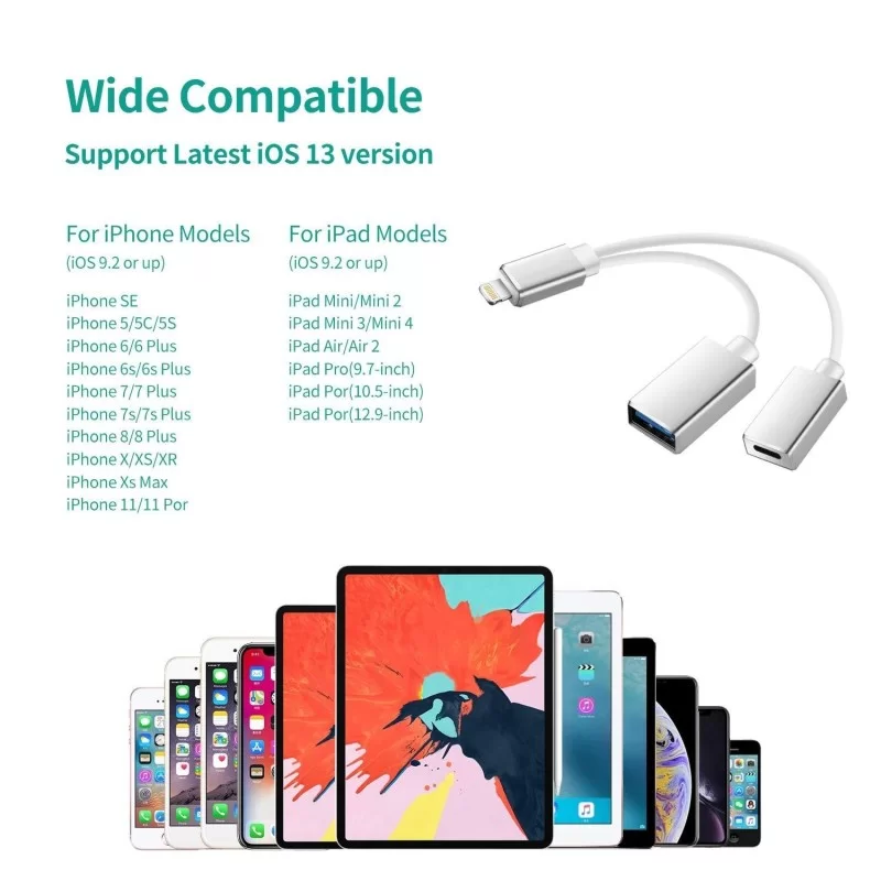 Cable Adaptador USB Extensión OTG