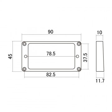 Mounting Ring Angulado para puente Negro