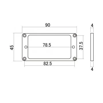 Mounting Ring plano para mastil Negro