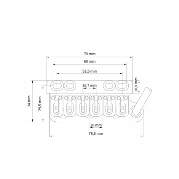 VT1 Ultra Trem estándar 2 pivotes (dorado)
