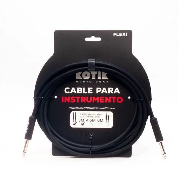 Kotik Cable para Instrumento Flexi 3m negro