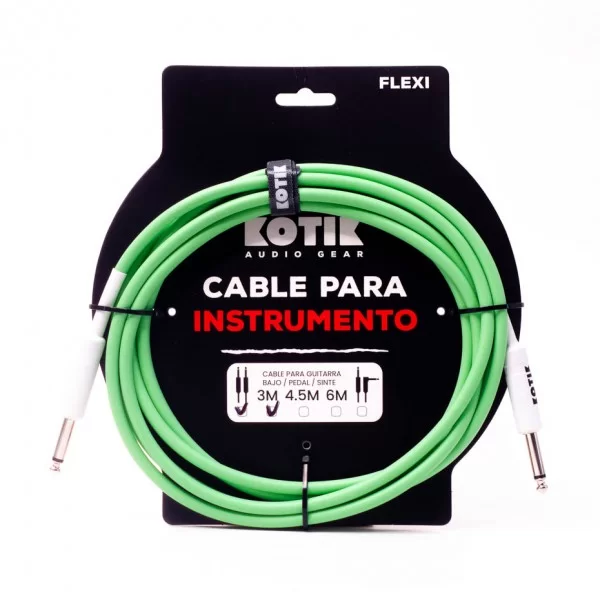 Kotik Cable para Instrumento Flexi 3m Verde