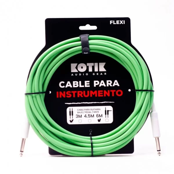 Kotik Cable para Instrumento Flexi 6m Verde