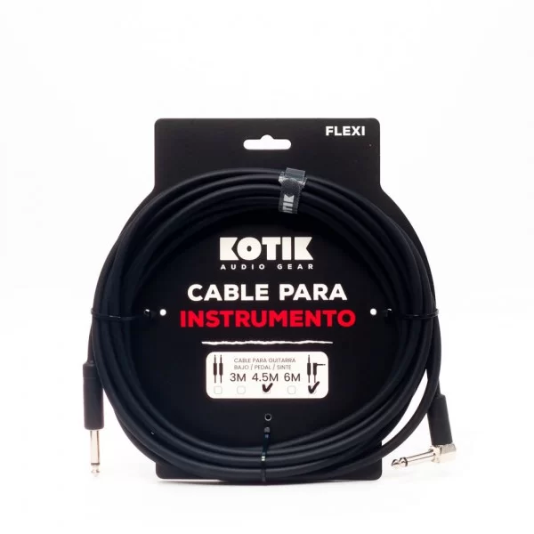 Kotik Cable para Instrumento Flexi 4.5m L negro