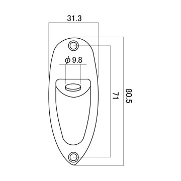 Placa para jack / Jack plate para Stratocaster