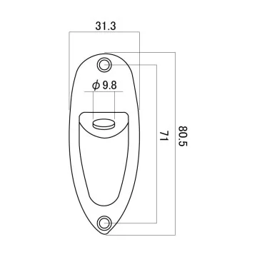 Placa para jack / Jack plate para Stratocaster