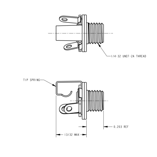 Jack Mono Mini 35PM1 1/8" (3.5mm) Switchcraft