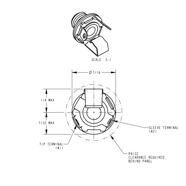 Jack Mono Mini 35PM1 1/8" (3.5mm) Switchcraft
