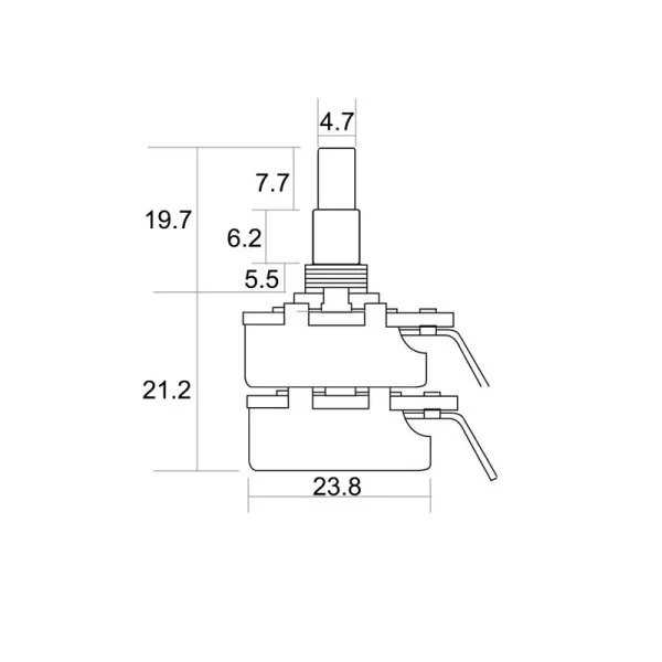 CTS 250K/500K Potenciómetro Concéntrico