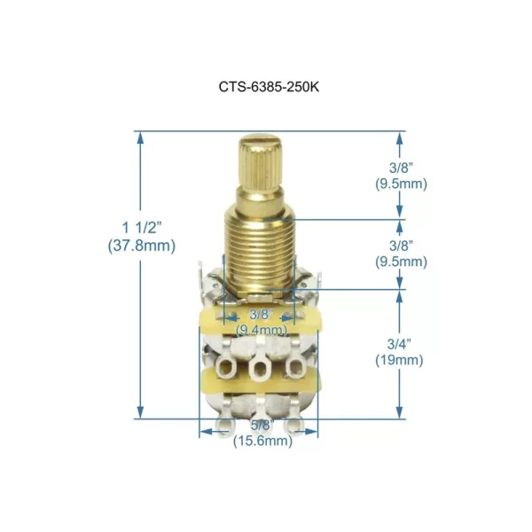 CTS 500K Balance-Blend Detent Linear Pot