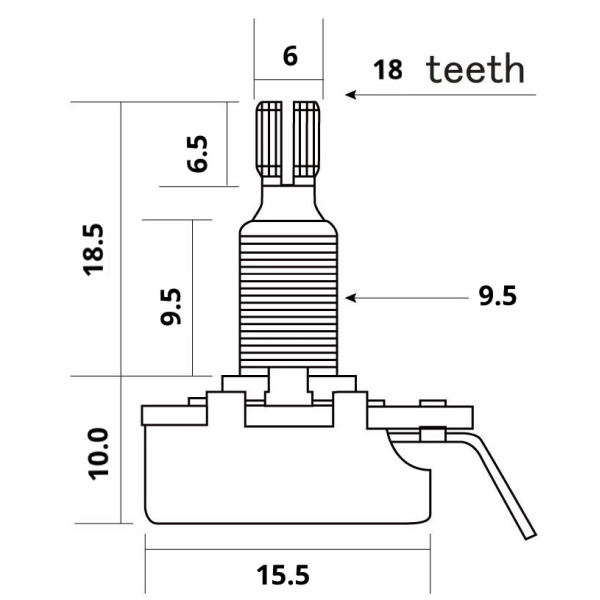 CTS Potenciómetro A250k Mini