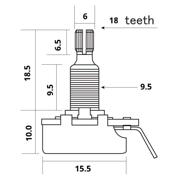 CTS Potenciómetro A250k Mini