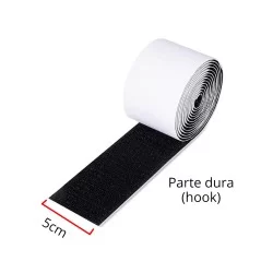 Velcro 5 cm negro con adhesivo