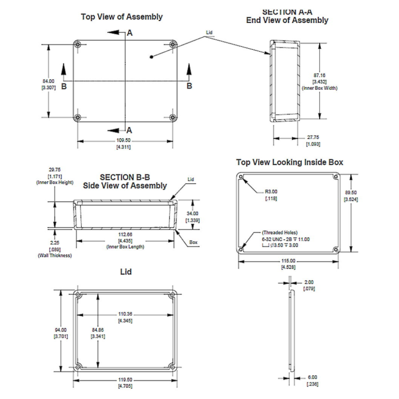 Caja Aluminio 1590BB (Mediana)