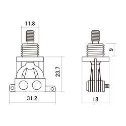 Selector Toggle 3 posiciones LP SG