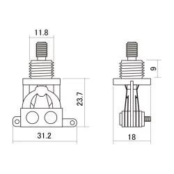 Selector Toggle 3 posiciones LP SG